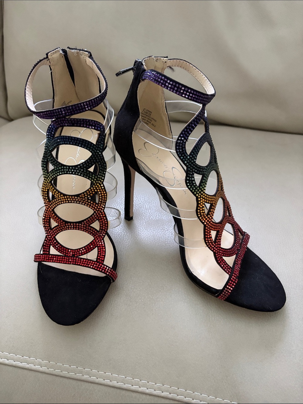 Jessica Simpson rhinestone stiletto heel